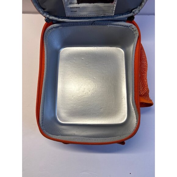 Pottery‎ Barn Dinosaur lunch box (navy & orange) - Picture 9 of 9